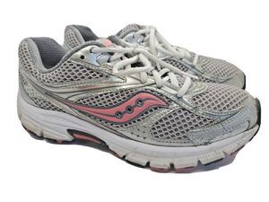 Saucony Cohesion Athletic Sneaker Womens  SZ 9 Lightweight Lace Up Pink Grey